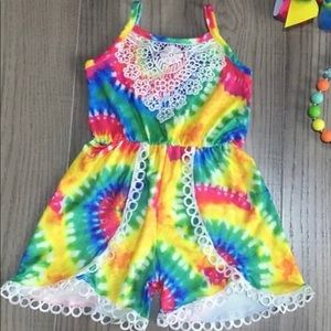 Tie dye romper, new boutique item